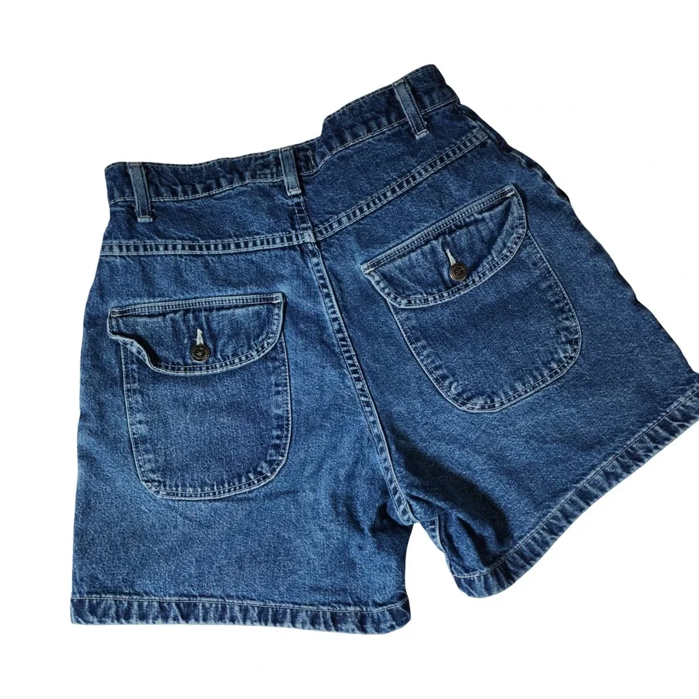 Wrangler For Women High Waisted Denim Shorts Blue Medium Wash Vintage Size 8 Avg